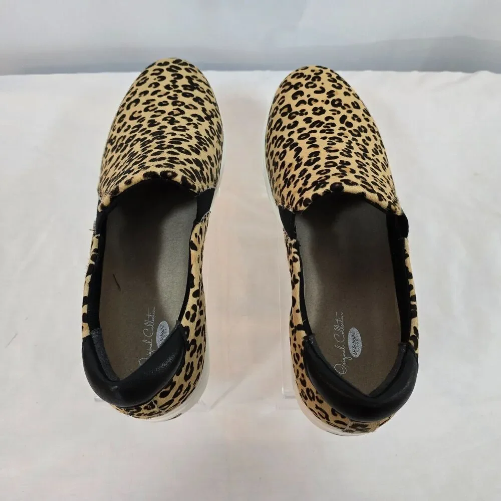 Dr. Scholls Espadrilles Leta Shoes Women's 11 M Tan Black Leopard Slip On NIB